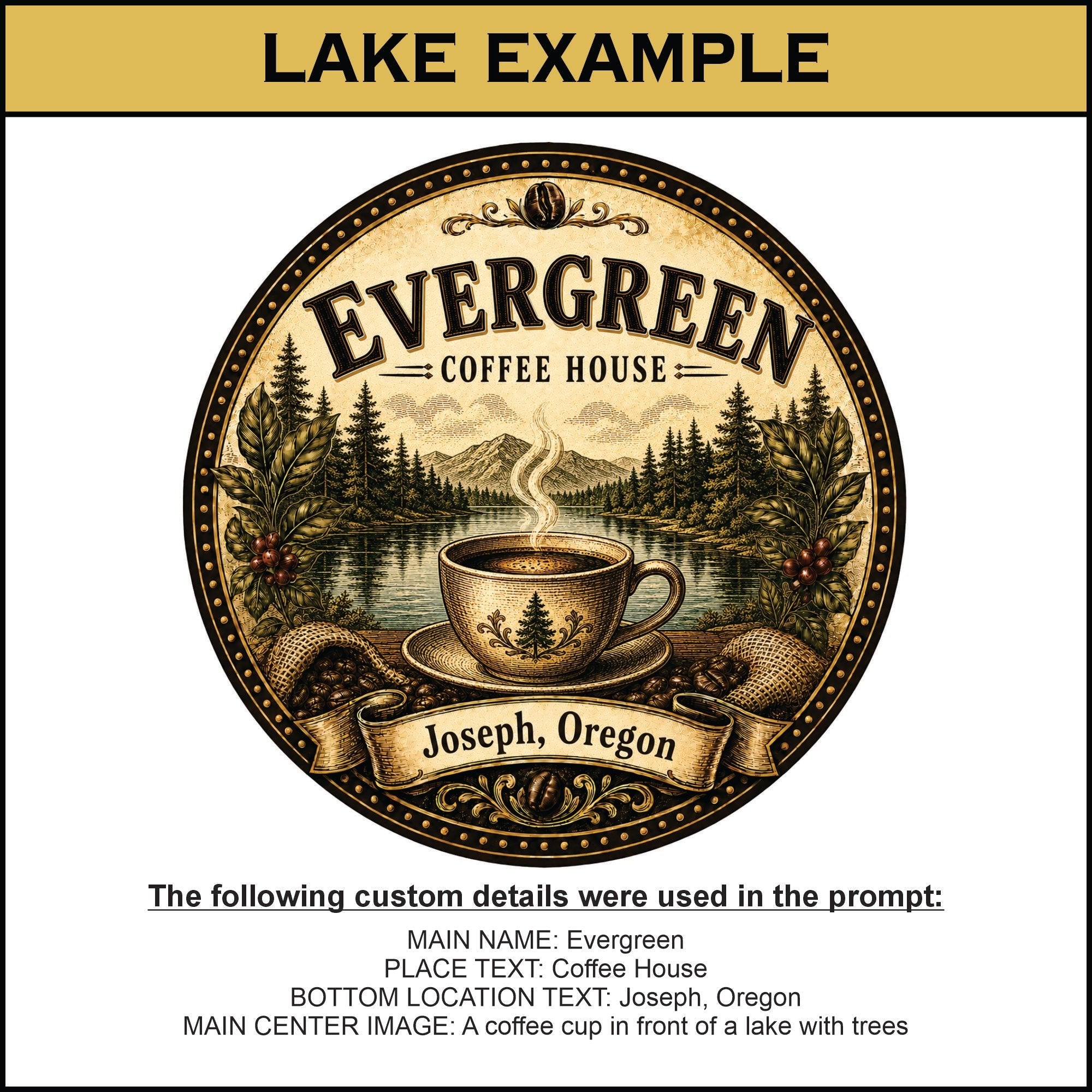 Custom Tap Handle Prompt - Coffee House Edition - Custom Brew Gear