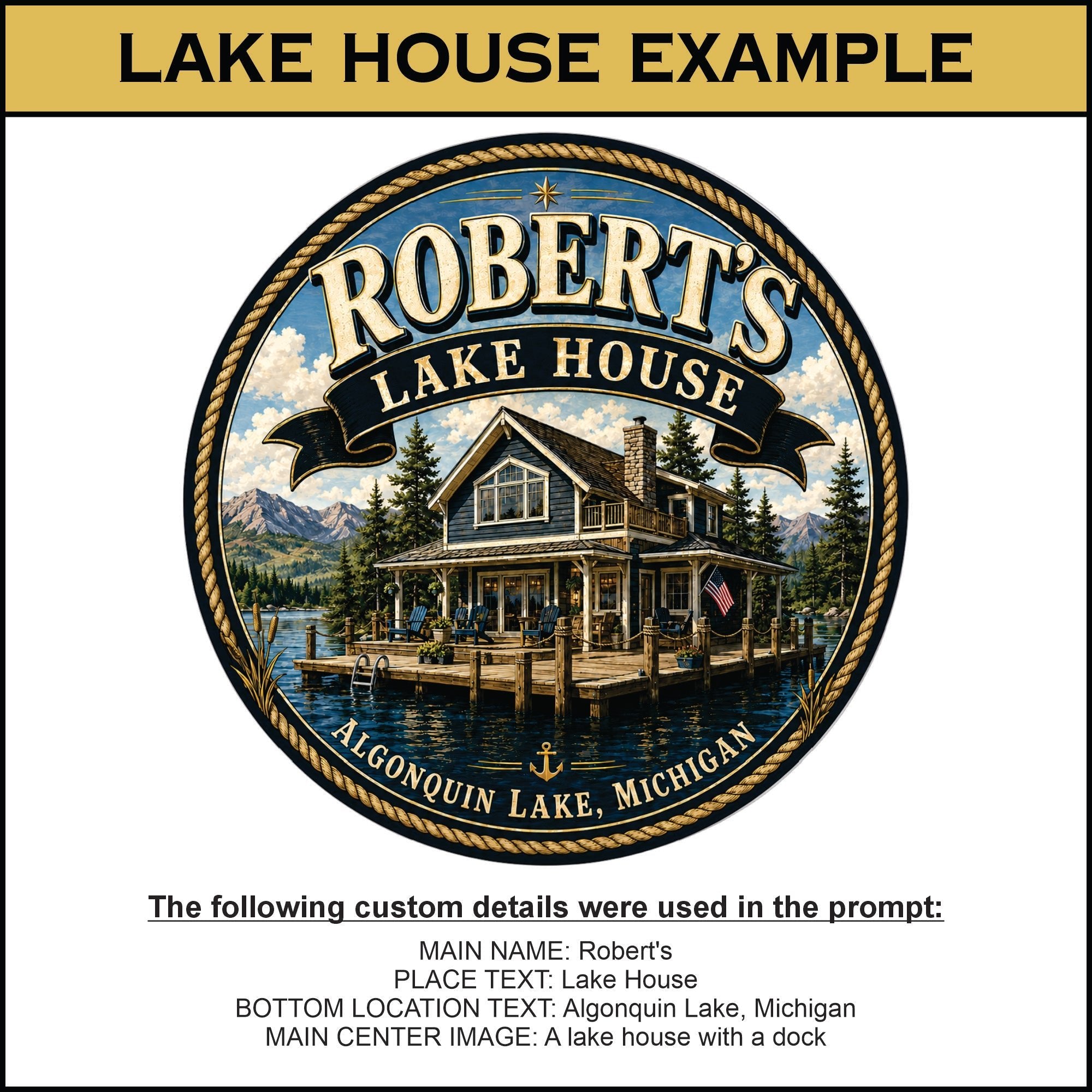 Custom Tap Handle Prompt - Lake House Edition - Custom Brew Gear