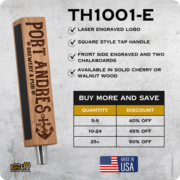 DESIGN2 TH1001 Engraved Tap Handle - Custom Brew Gear