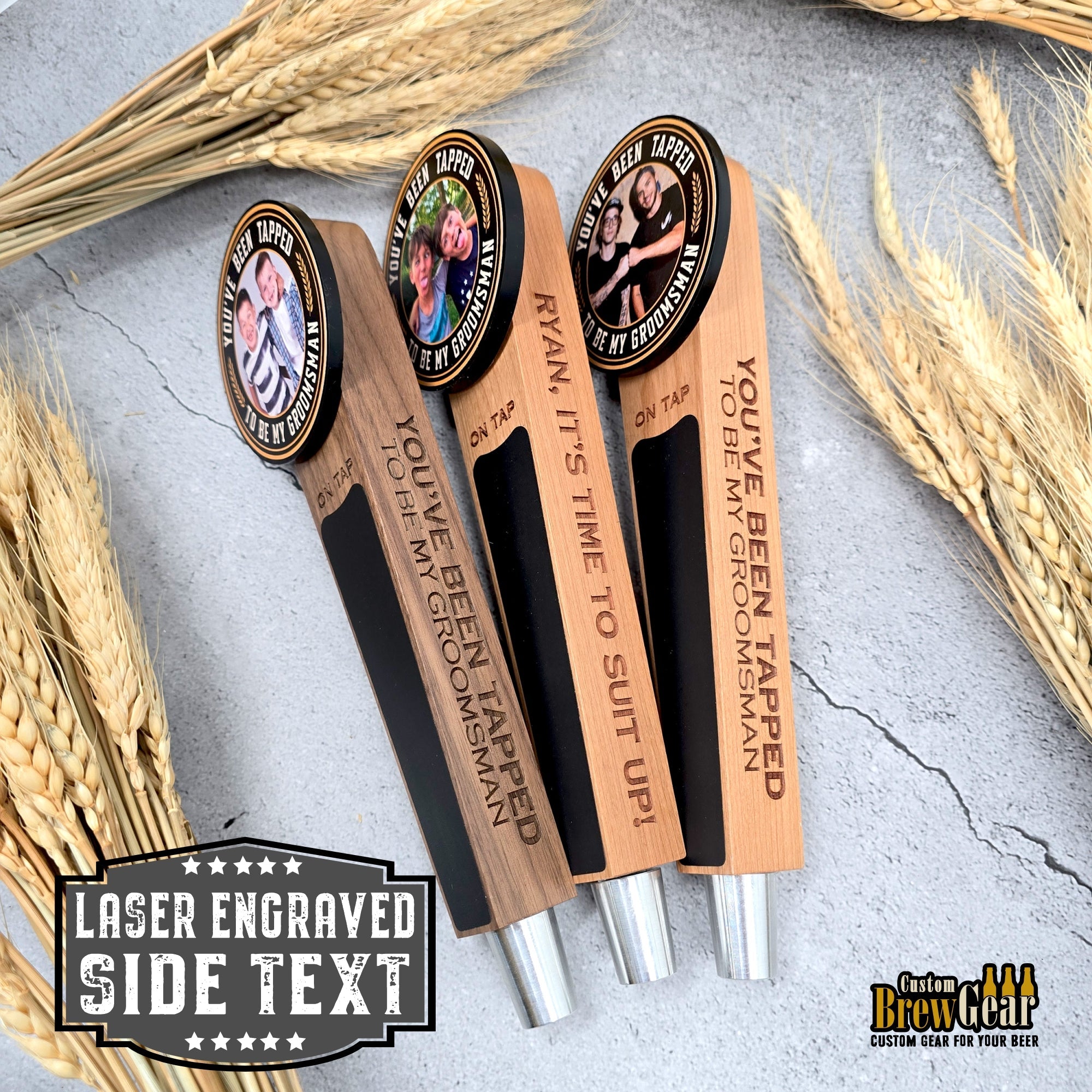Groomsman Proposal Photo Tap Handle - Custom Brew Gear