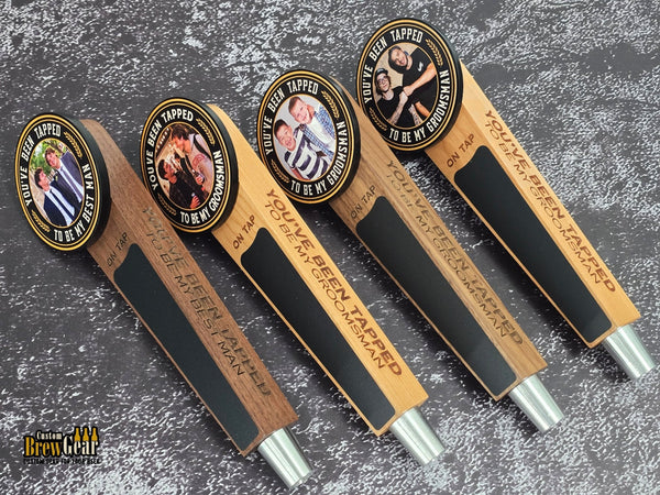 Groomsman Proposal Photo Tap Handle - Custom Brew Gear