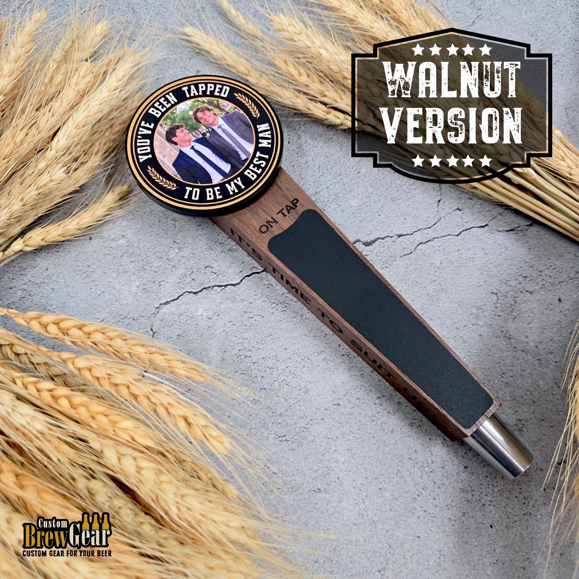 Groomsman Proposal Photo Tap Handle - Custom Brew Gear