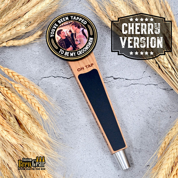Groomsman Proposal Photo Tap Handle - Custom Brew Gear
