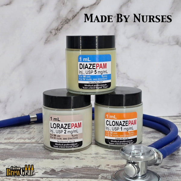 Handmade by Nurses – Funny Medical Candle Gift Set for Doctors & Healthcare Workers - Custom Brew Gear