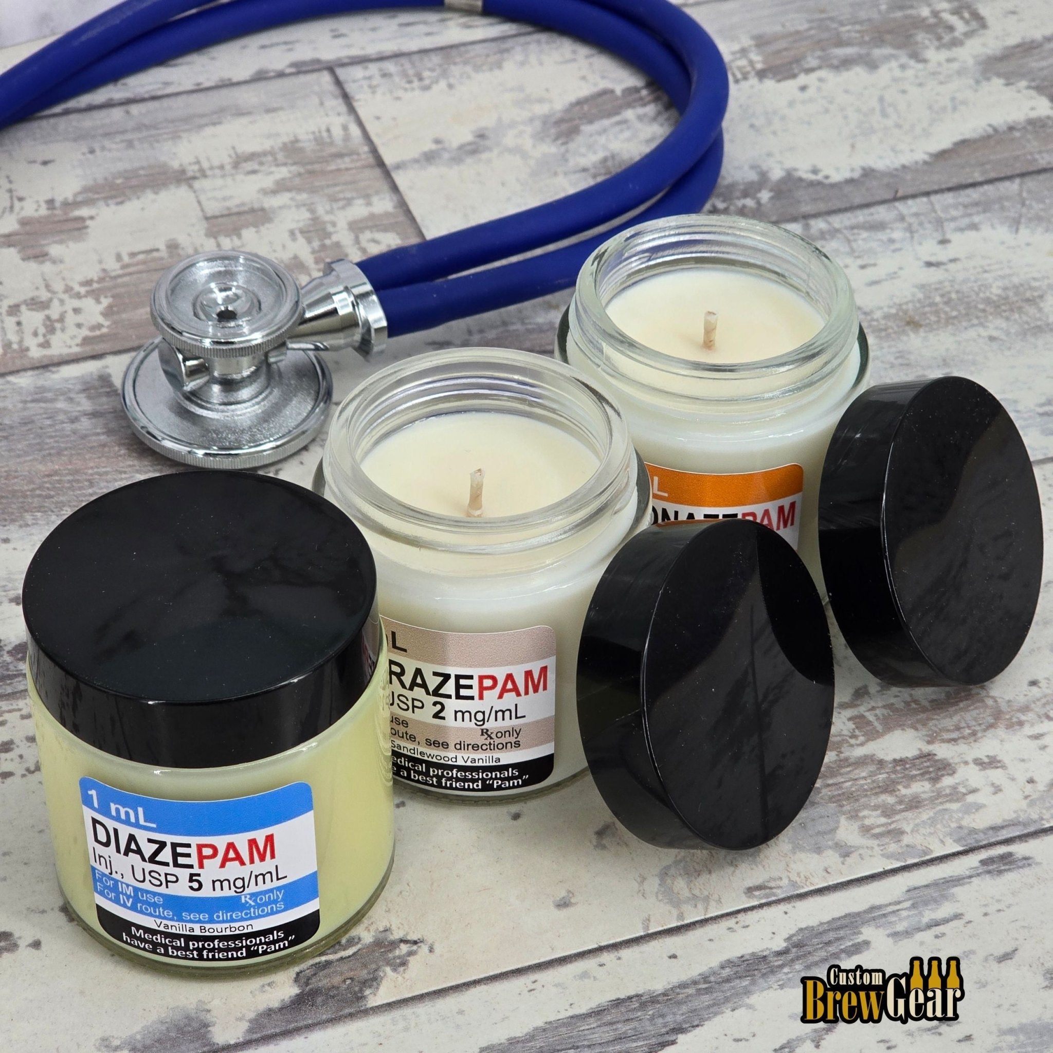 Handmade by Nurses – Funny Medical Candle Gift Set for Doctors & Healthcare Workers - Custom Brew Gear