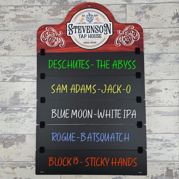 Home Bar Menu Board - Custom Brew Gear