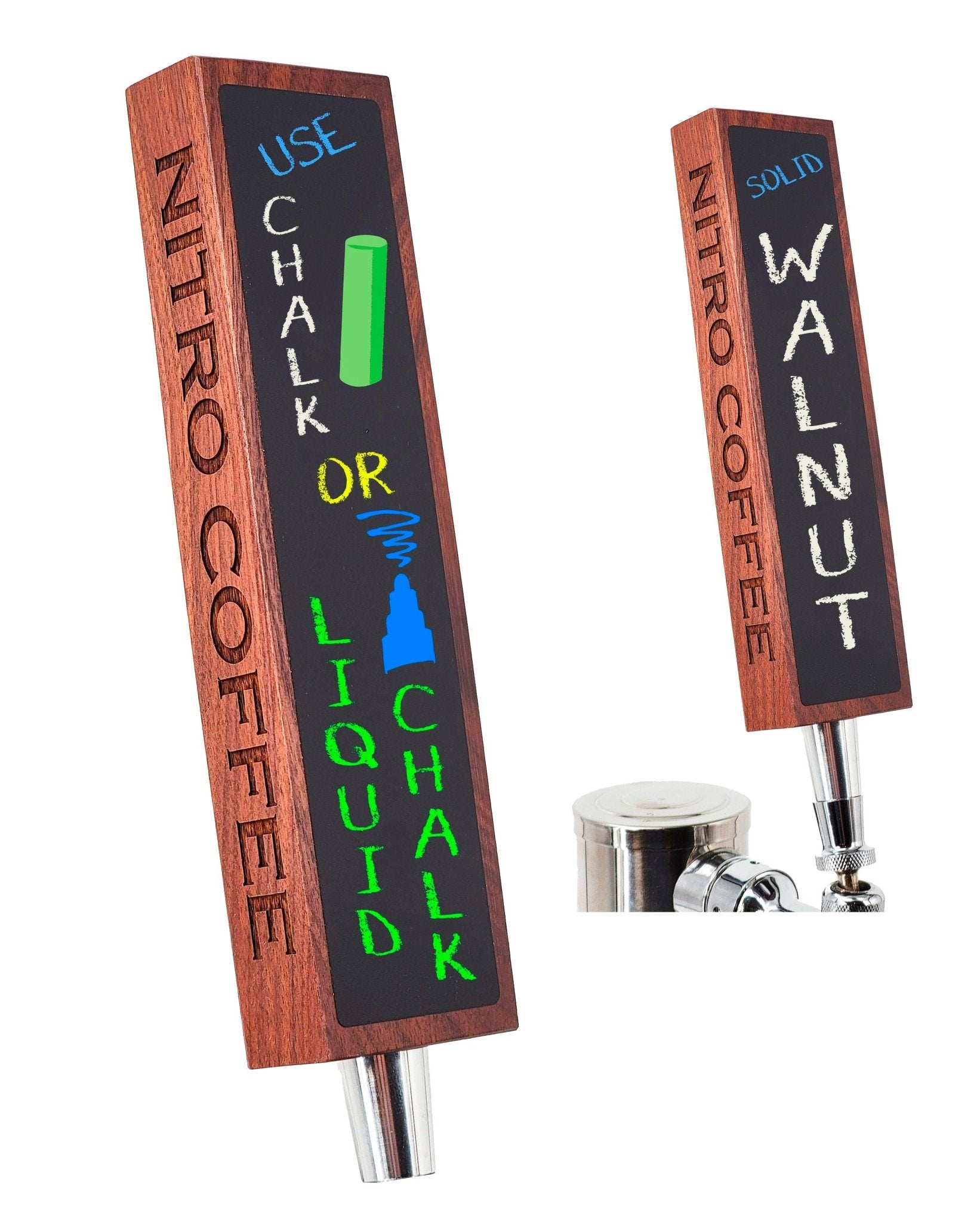 Nitro Coffee Tap Handle - Solid Cherry or Walnut - Custom Brew Gear