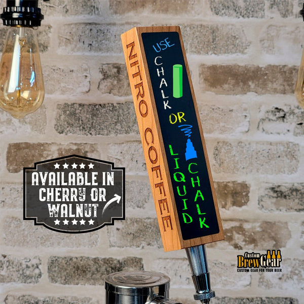 Nitro Coffee Tap Handle - Solid Cherry or Walnut - Custom Brew Gear