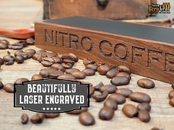 Nitro Coffee Tap Handle - Solid Cherry or Walnut - Custom Brew Gear