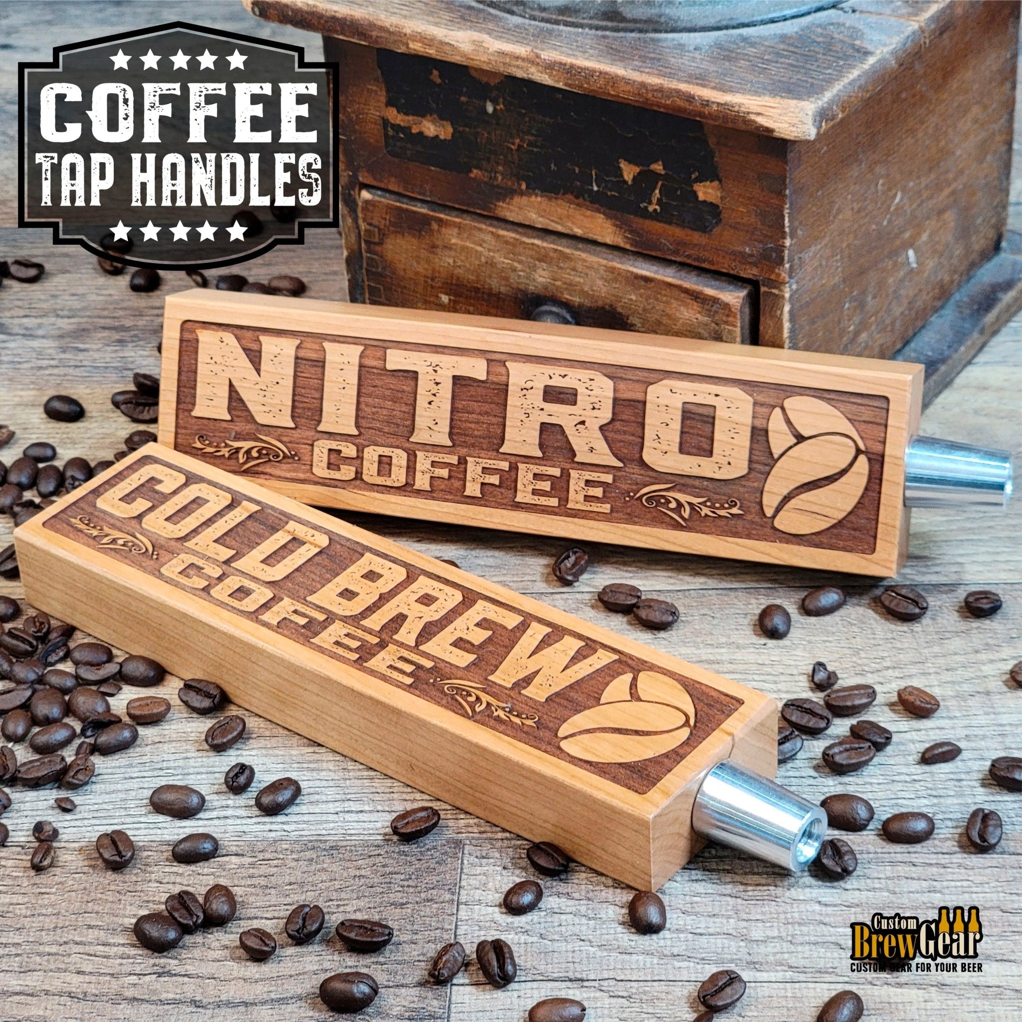 Nitro or Cold Brew Coffee Tap Handles - Custom Brew Gear