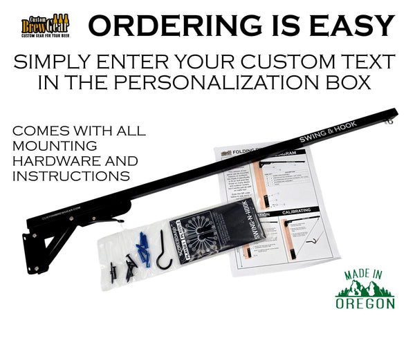 Outdoor - Indoor Folding Ring and Hook | Personalized Bimini Ring Toss Game | Custom Pub Game | Wall Mount Game - Custom Brew Gear