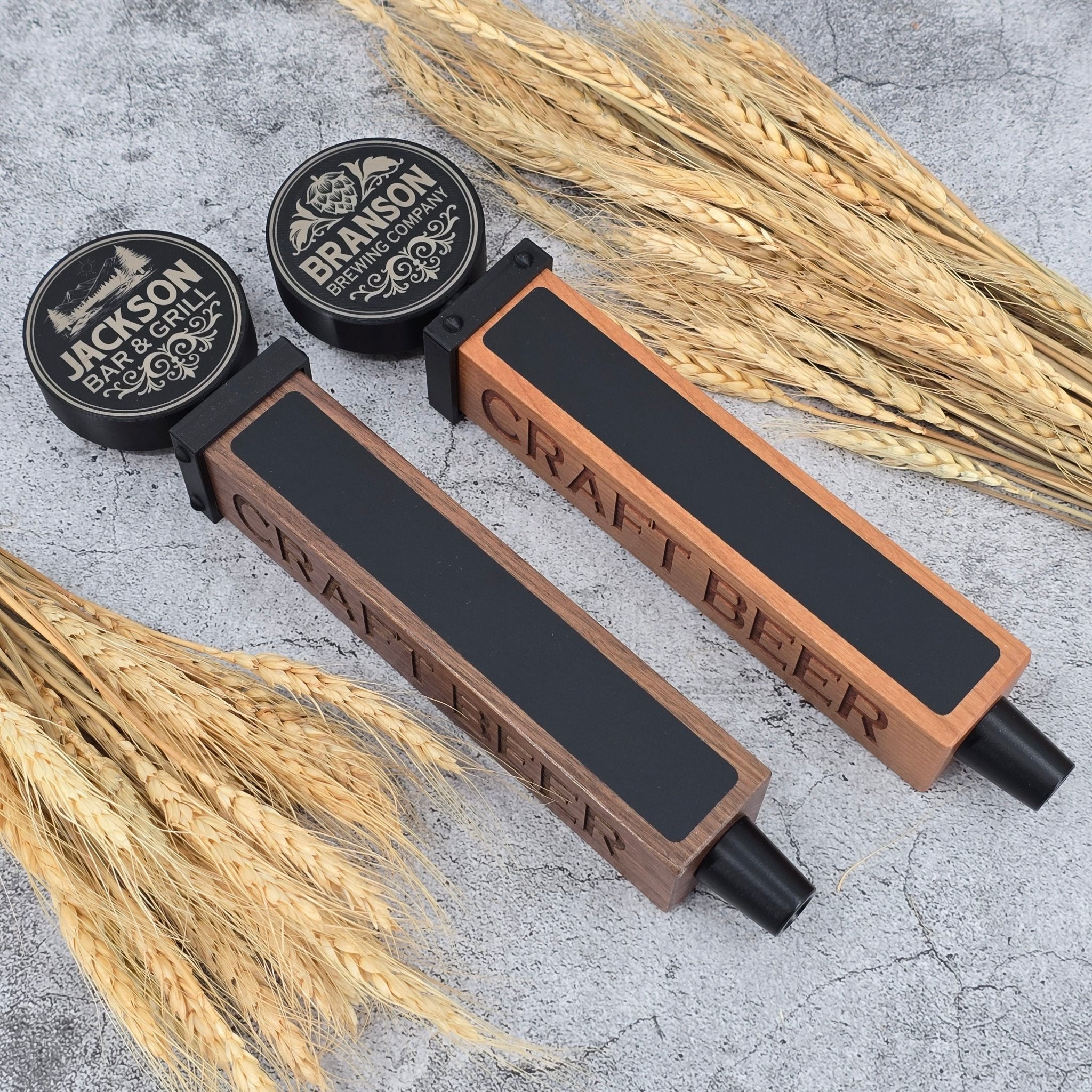 Personalized Beer Tap Handle – Black Label Round Edition - Custom Brew Gear