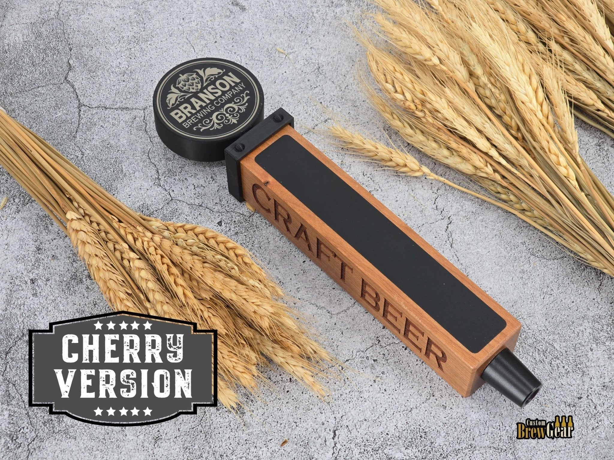 Personalized Beer Tap Handle – Black Label Round Edition - Custom Brew Gear