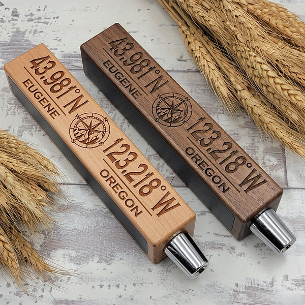 Personalized GPS Beer Tap Handle - Custom Brew Gear