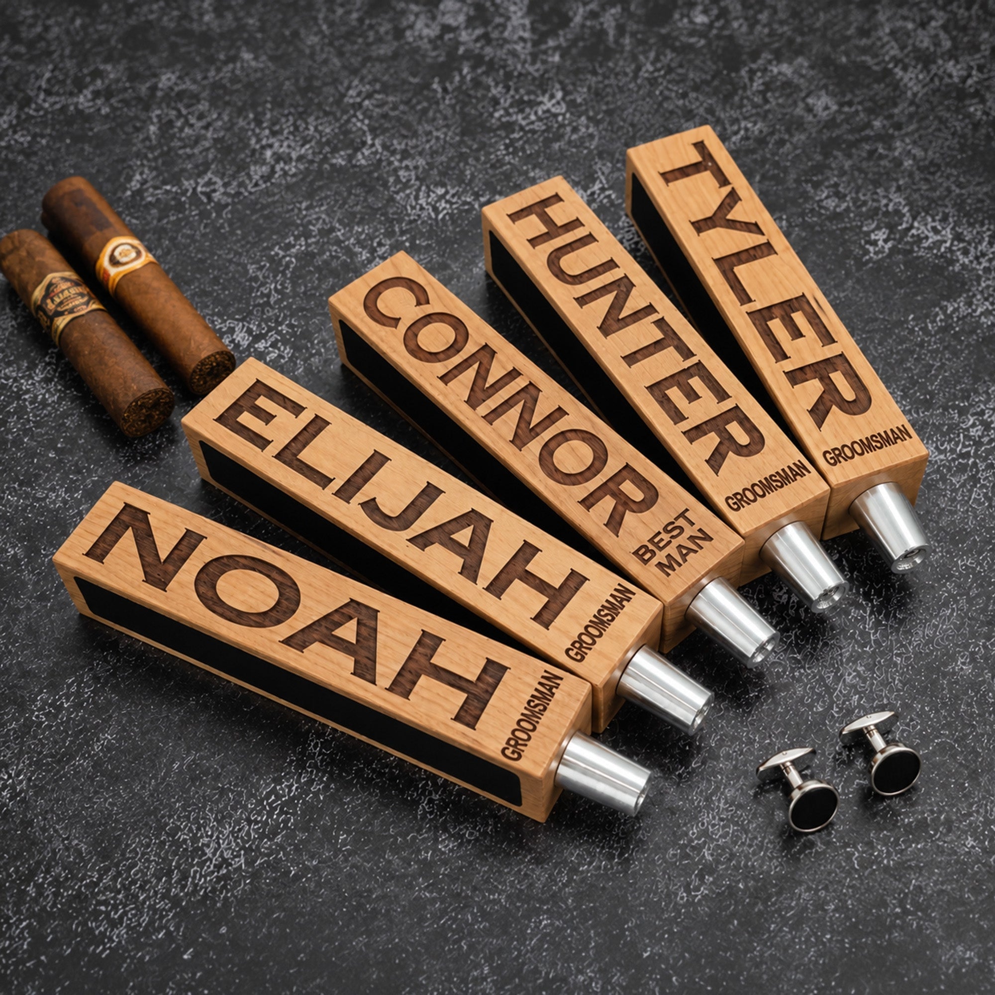 Personalized Groomsmen Beer Tap Handle - Custom Brew Gear