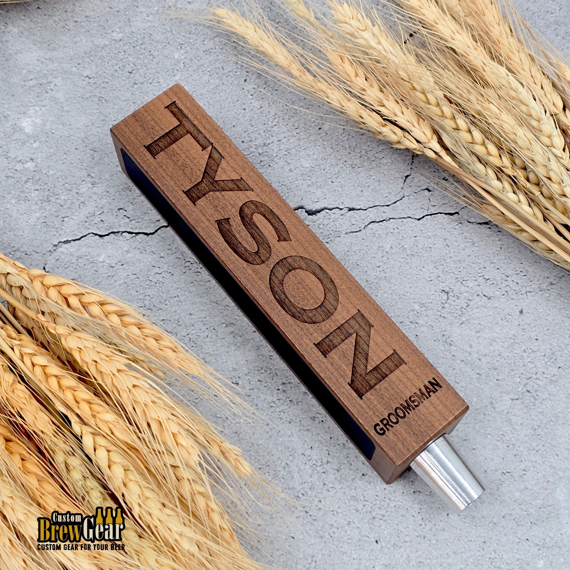 Personalized Groomsmen Beer Tap Handle - Custom Brew Gear