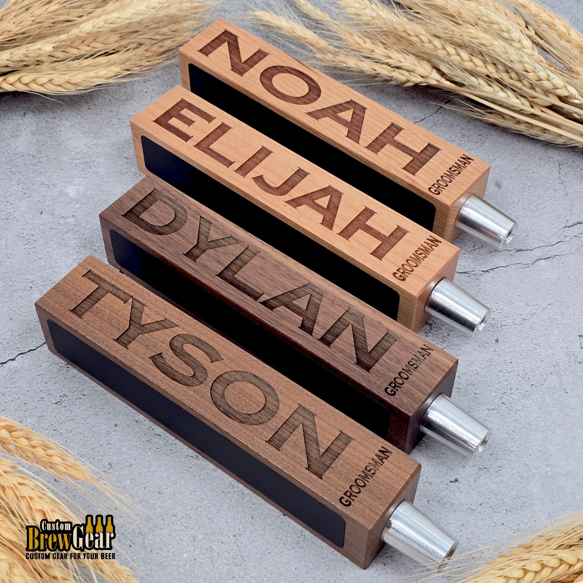 Personalized Groomsmen Beer Tap Handle - Custom Brew Gear