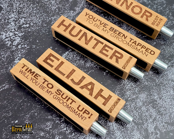 Personalized Groomsmen Beer Tap Handle - Custom Brew Gear