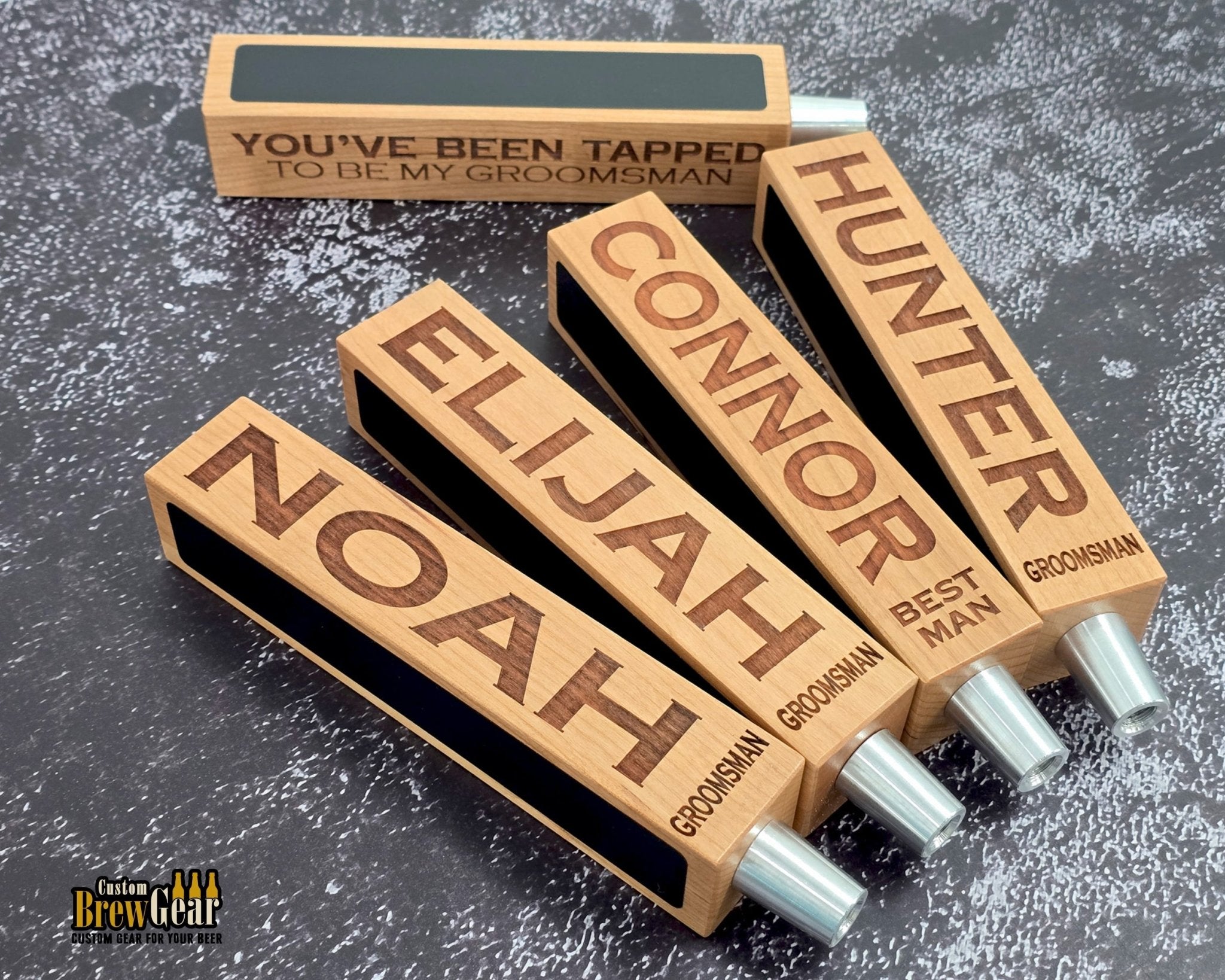 Personalized Groomsmen Beer Tap Handle - Custom Brew Gear