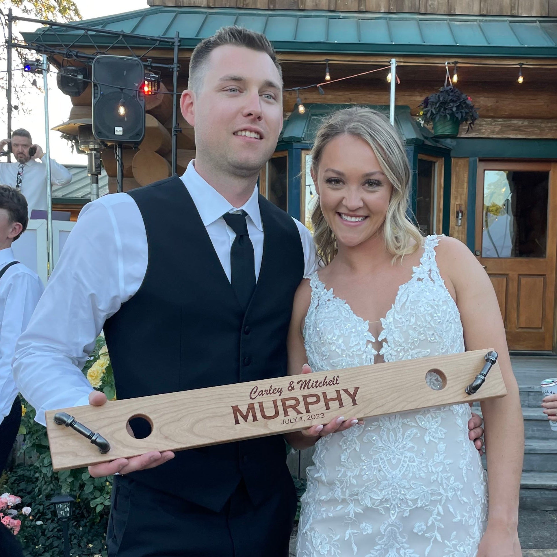 Personalized Heirloom Shot Board | Wedding Shot Board for Couples - Custom Brew Gear