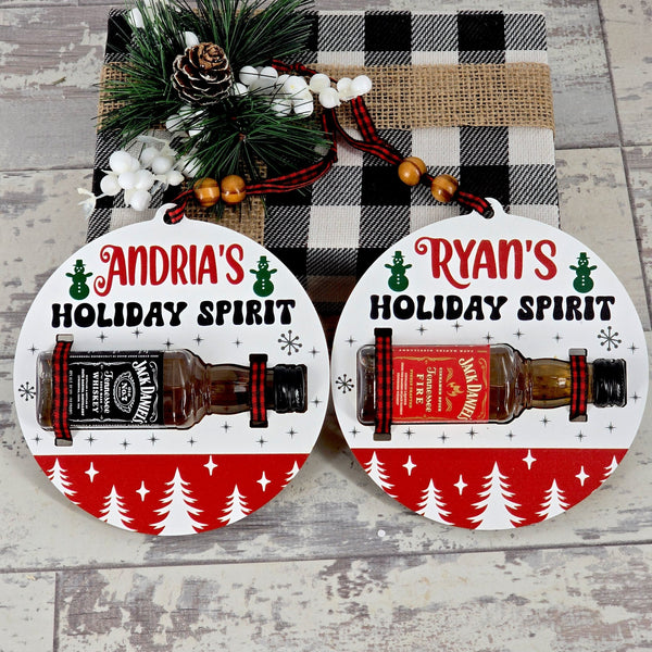 Personalized Mini Bottle Christmas Ornament – Perfect for Whiskey Lovers! - Custom Brew Gear