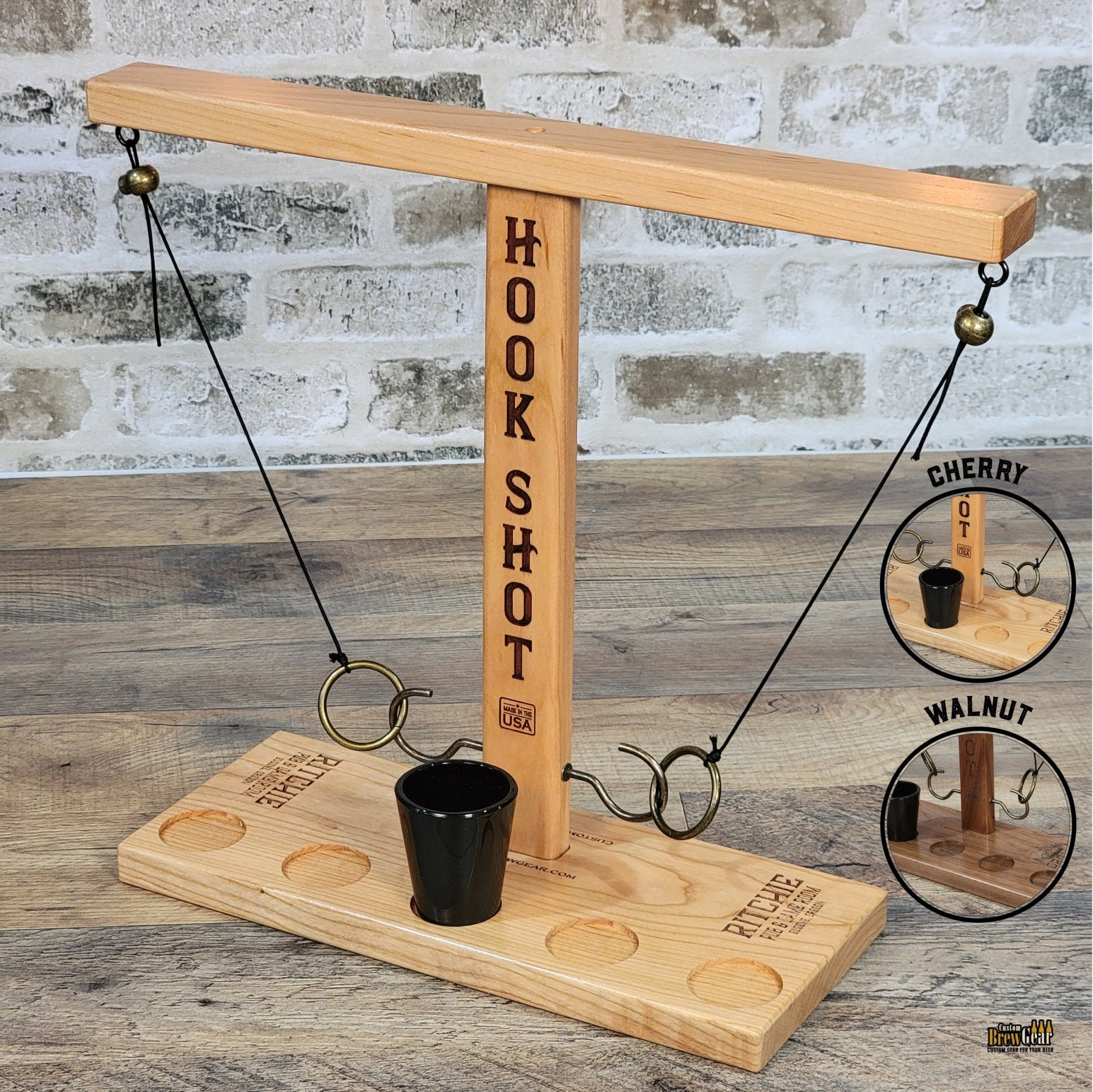 Personalized Ring & Hook Game - Table Top Version - Custom Brew Gear