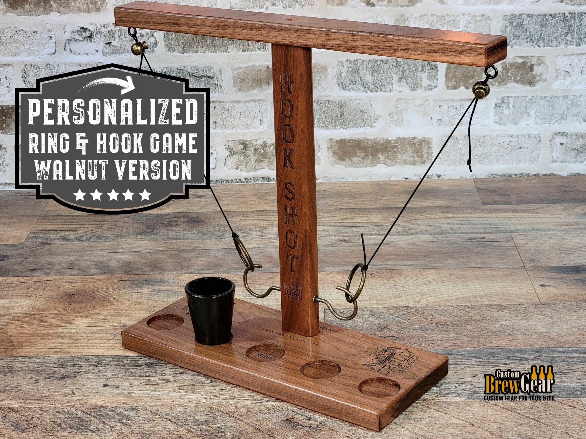 Personalized Ring & Hook Game - Table Top Version - Custom Brew Gear