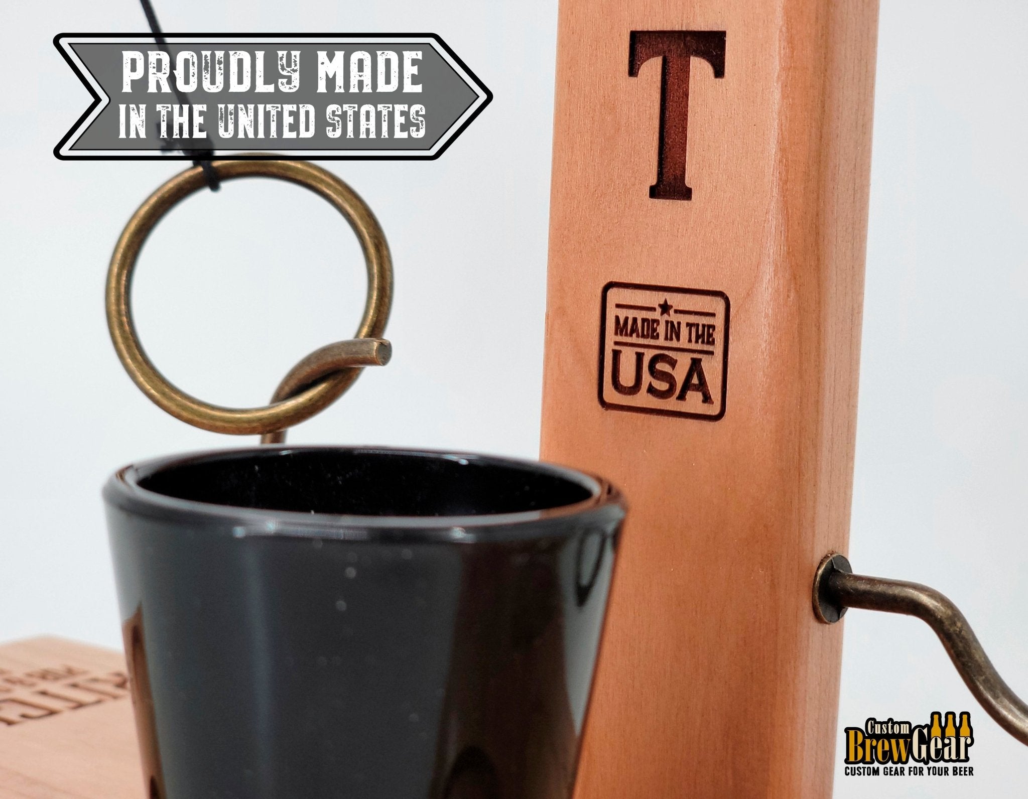 Personalized Ring & Hook Game - Table Top Version - Custom Brew Gear