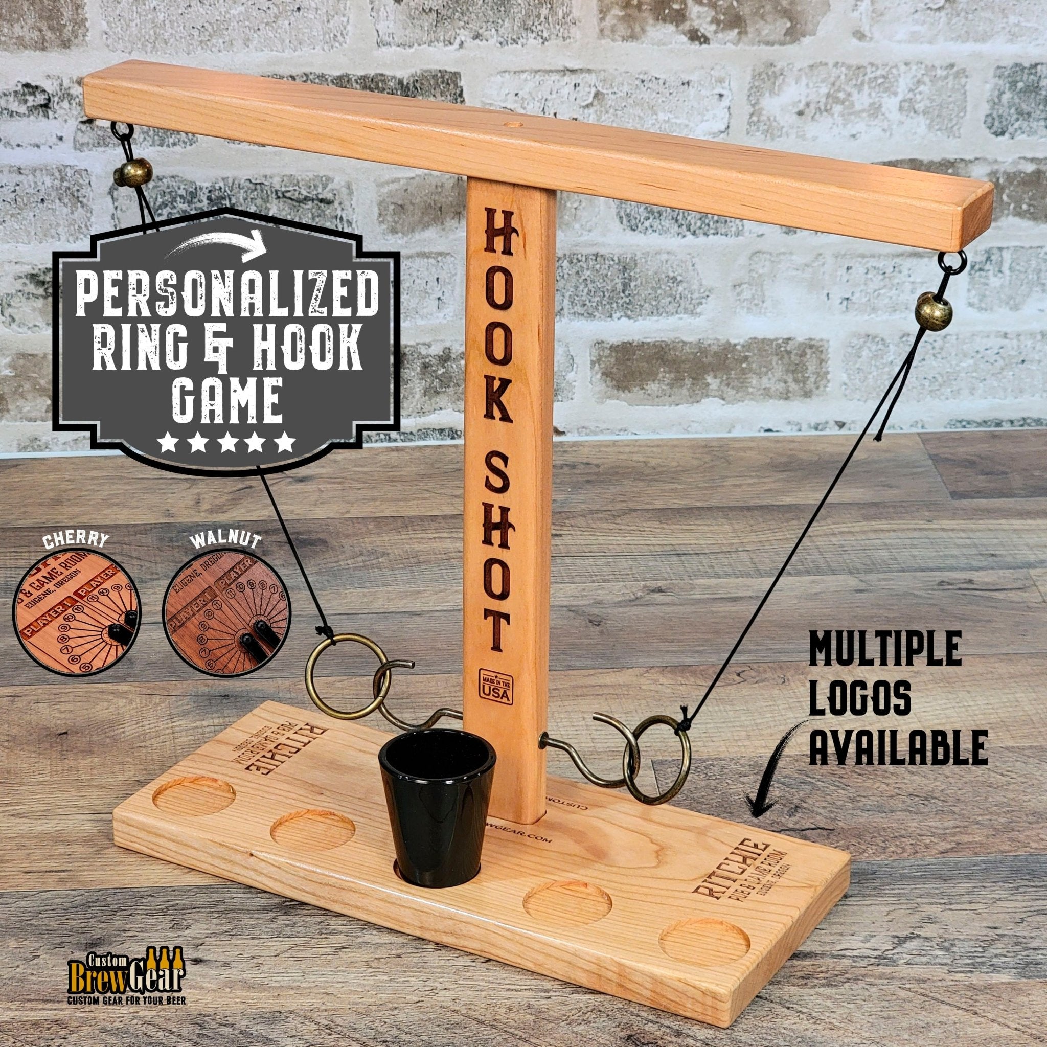 Personalized Ring & Hook Game - Table Top Version - Custom Brew Gear