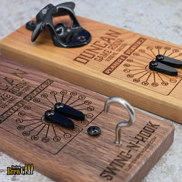 Personalized Ring & Hook Game with Scoreboard and Bottle Opener - Custom Brew Gear