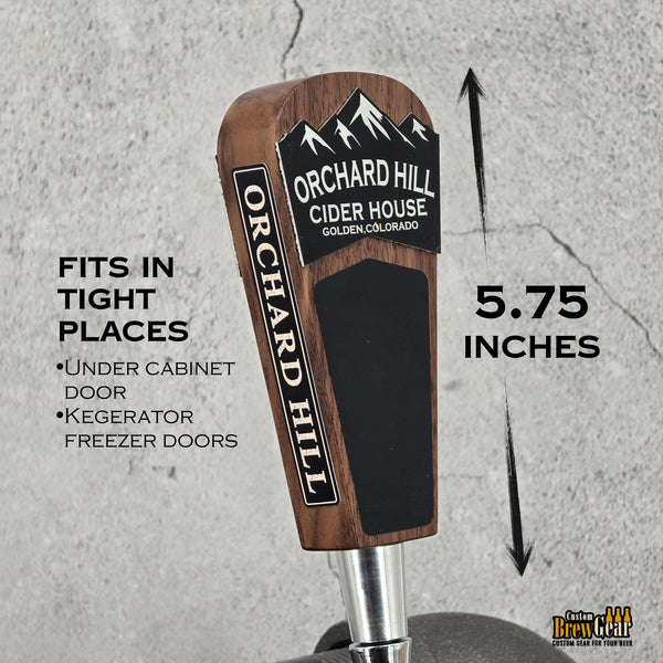 Personalized Short Beer Tap Handle – Mountain Edition - 5.75" - Custom Brew Gear
