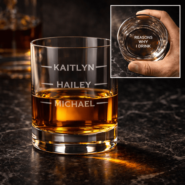 Personalized Whiskey Glass – Funny Dad Gift - Custom Brew Gear