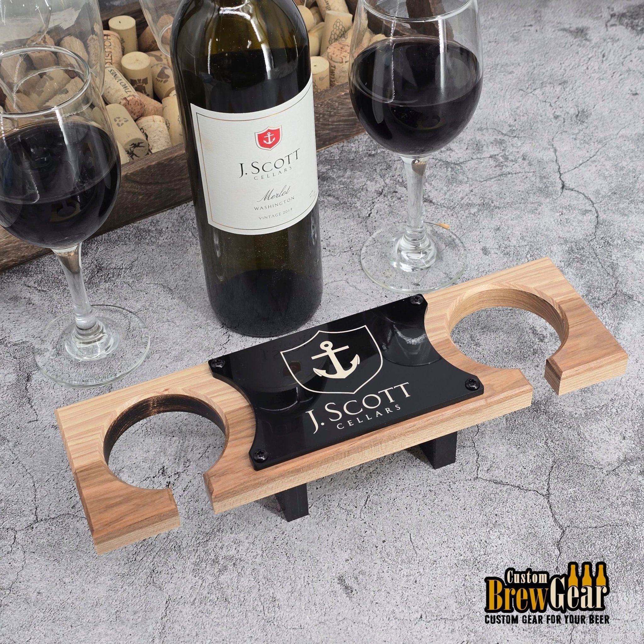 Personalized Wine Glass Flight - Custom Brew Gear