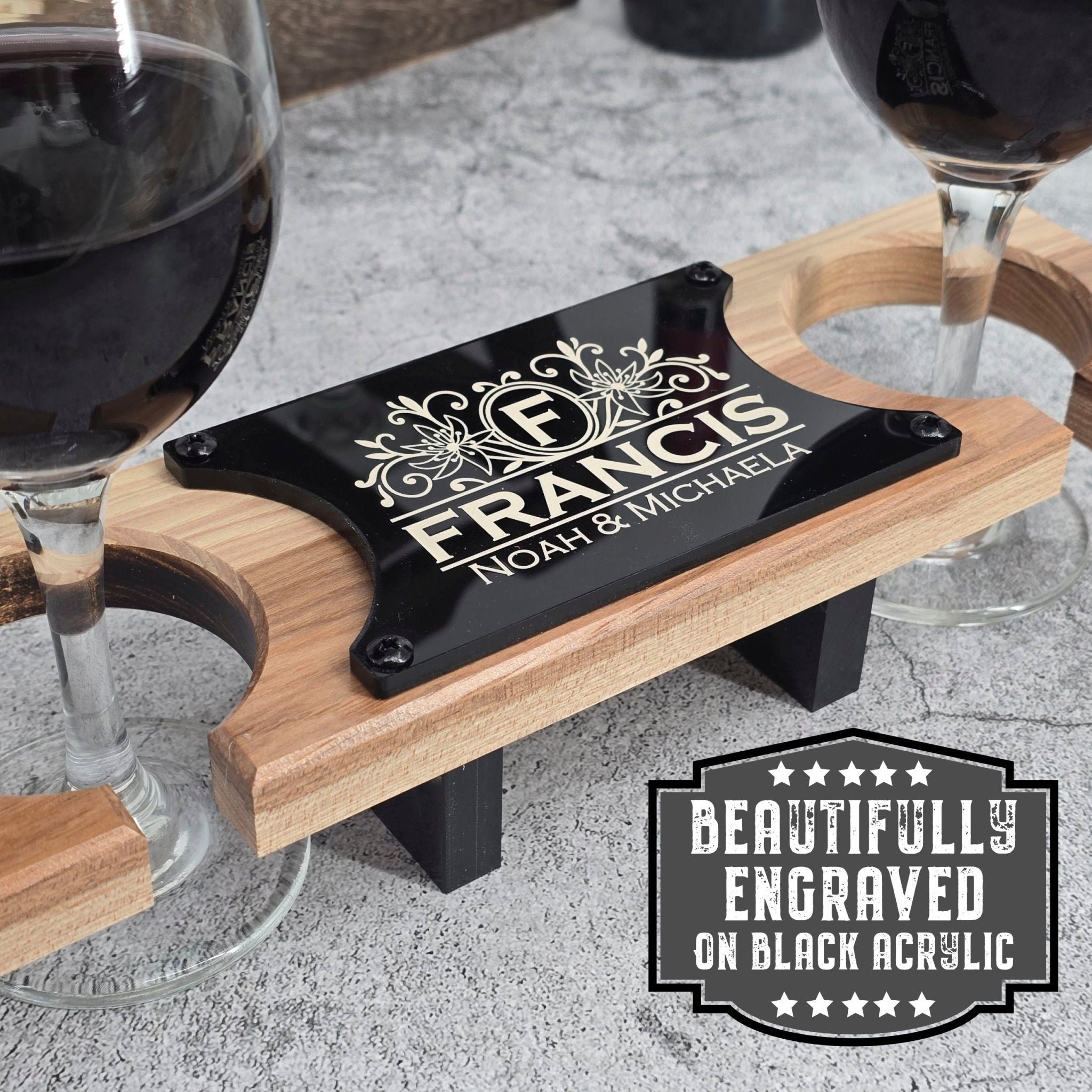 Personalized Wine Glass Flight - Custom Brew Gear
