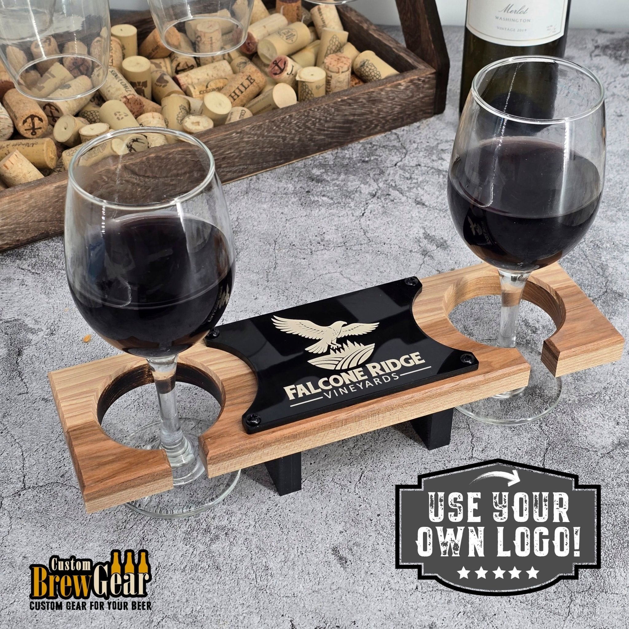 Personalized Wine Glass Flight - Custom Brew Gear