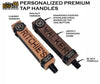 Premium Tap Handle with Stainless Steel Straps – Personalized Walnut or Cherry - Custom Brew Gear