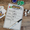 Personalized Game Score Sheets- Dry Erase