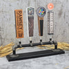 Rustic Black Pipe Tap Handle Display - Custom Brew Gear