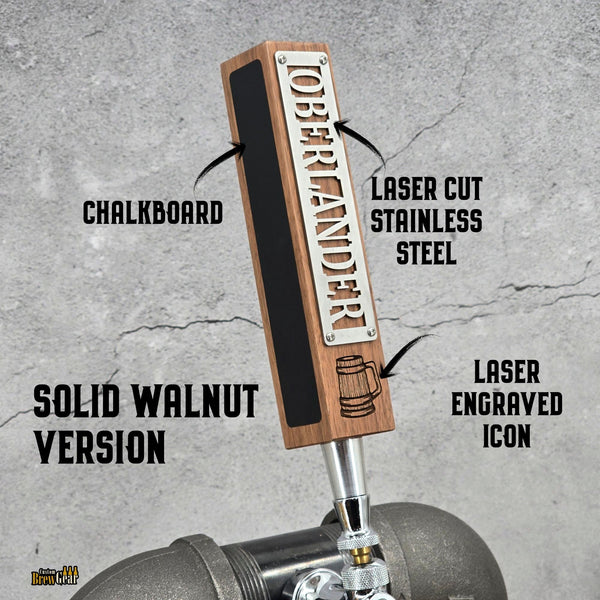 Signature Plate Tap Handle Edition – Personalized Stainless Steel - Custom Brew Gear