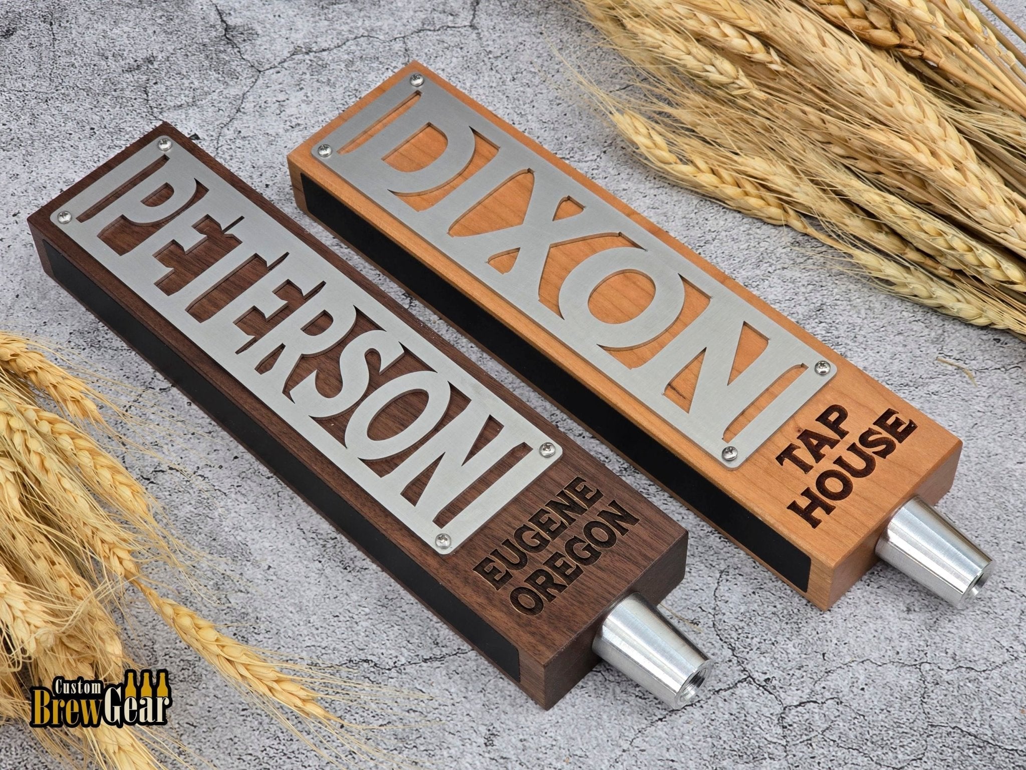 Signature Plate Wide Tap Handle – Personalized Stainless Steel - Custom Brew Gear