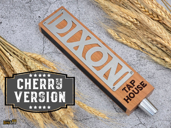 Signature Plate Wide Tap Handle – Personalized Stainless Steel - Custom Brew Gear