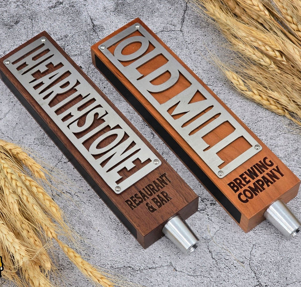 Signature Plate Wide Tap Handle – Personalized Stainless Steel - Custom Brew Gear