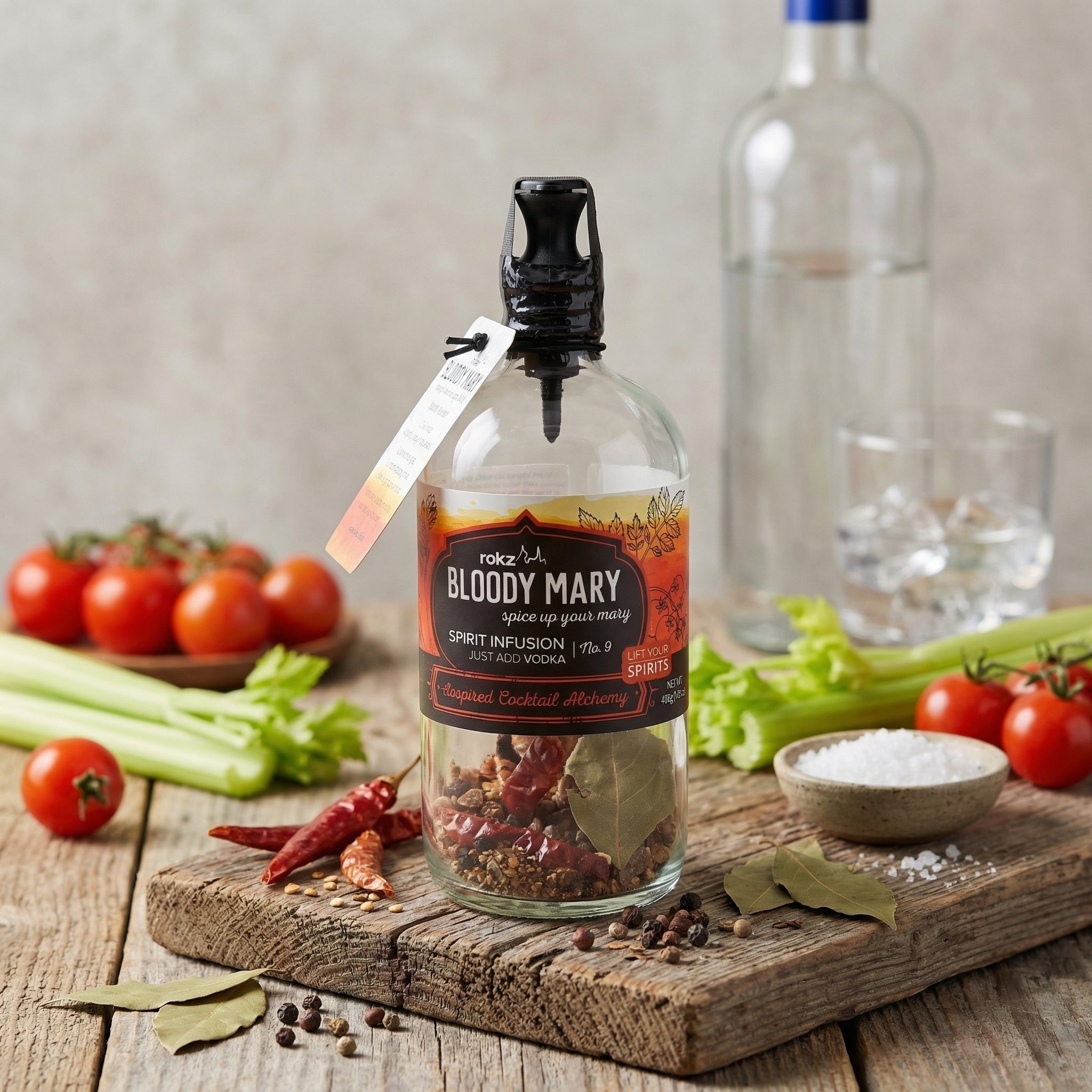 Spicy Bloody Mary Cocktail - Mocktail Infusion - Custom Brew Gear