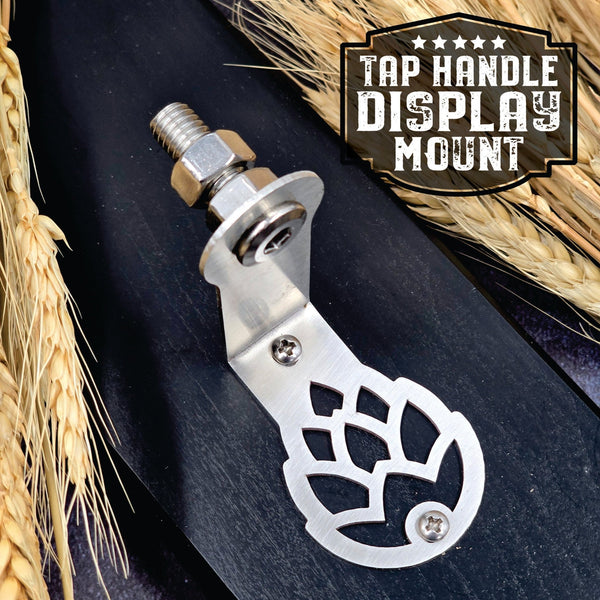 Stainless Steel Tap Handle Display Mount - Custom Brew Gear