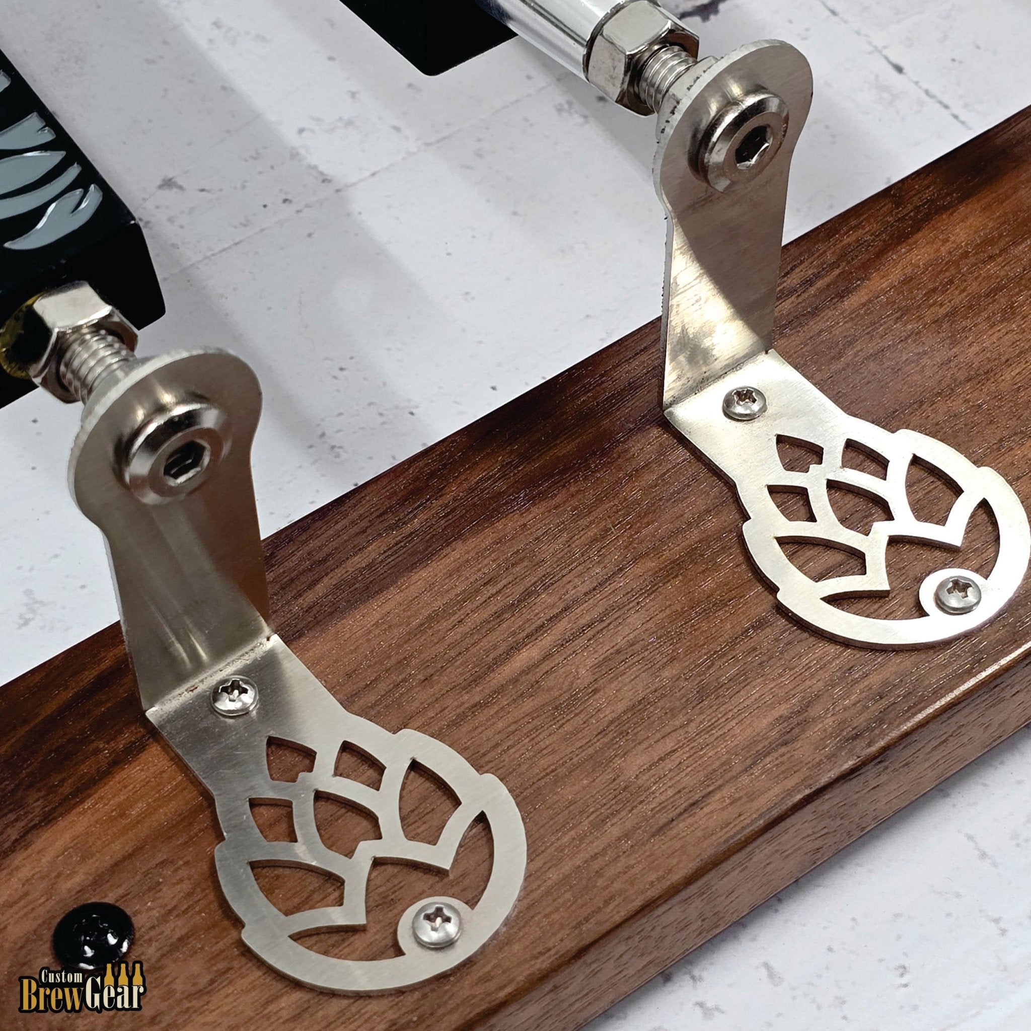 Stainless Steel Tap Handle Display Mount - Custom Brew Gear
