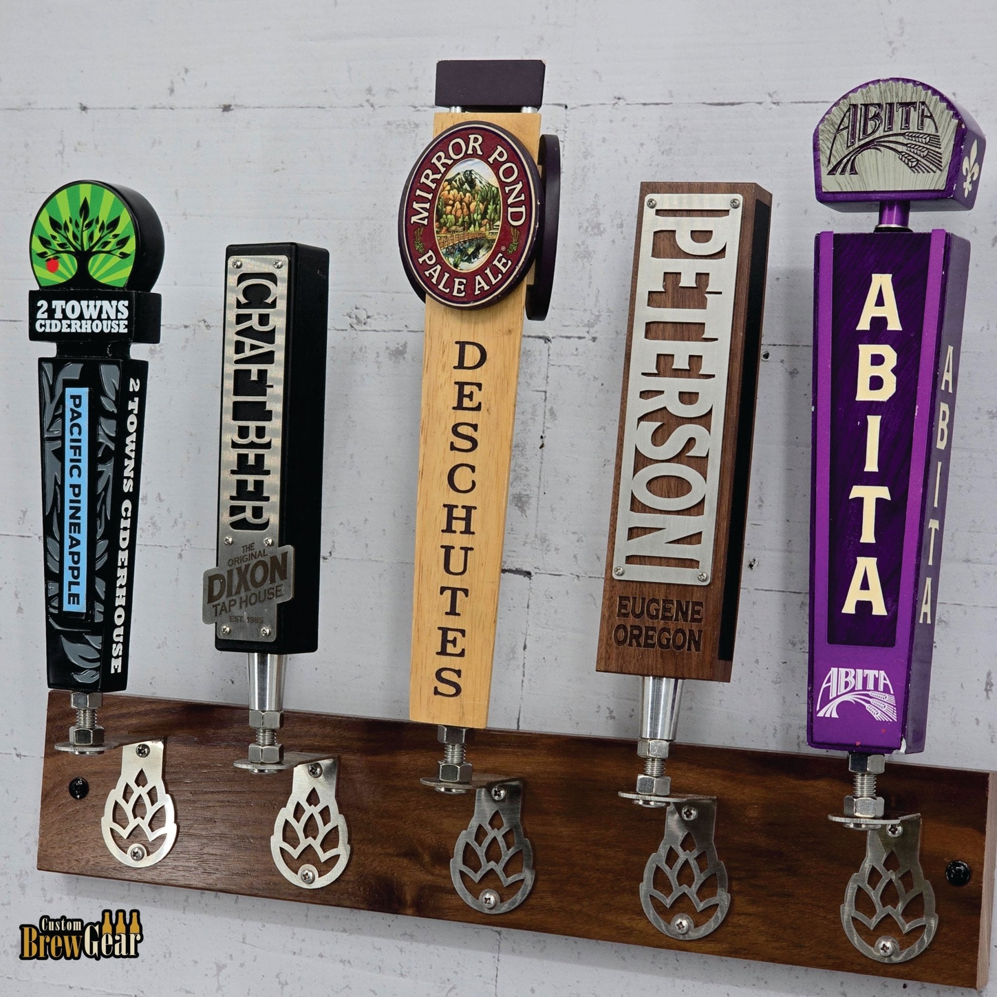 Stainless Steel Tap Handle Display Mount - Custom Brew Gear