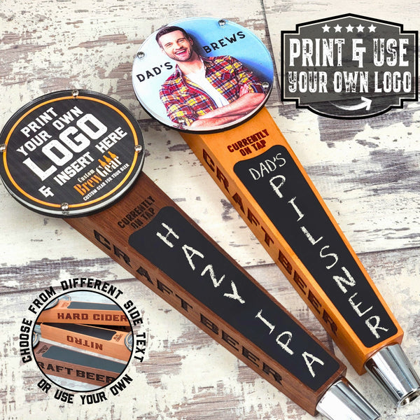 Tap Handle with Changeable Logo and Sides - Custom Brew Gear