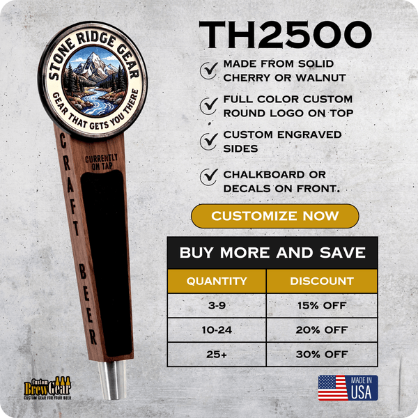 TH2500 - Circle Topper Custom Tap Handle - Custom Brew Gear