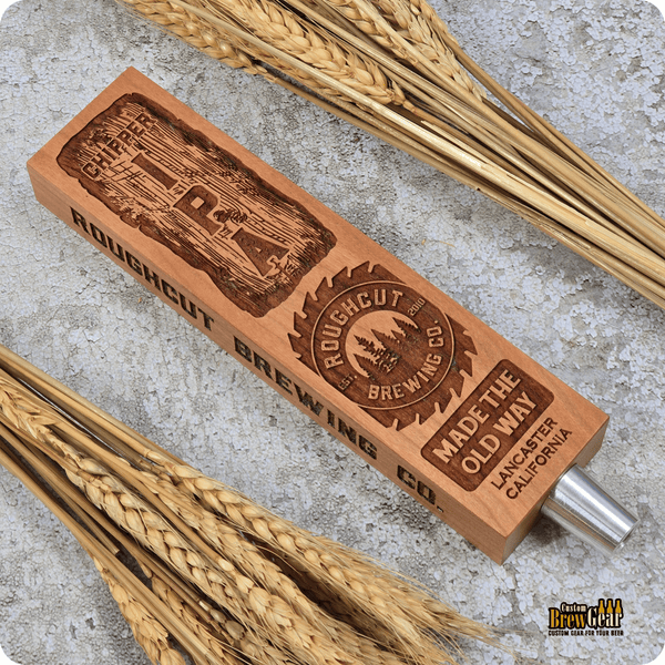 TH3000 - E Engraved Plank Style Custom Tap Handle - Custom Brew Gear