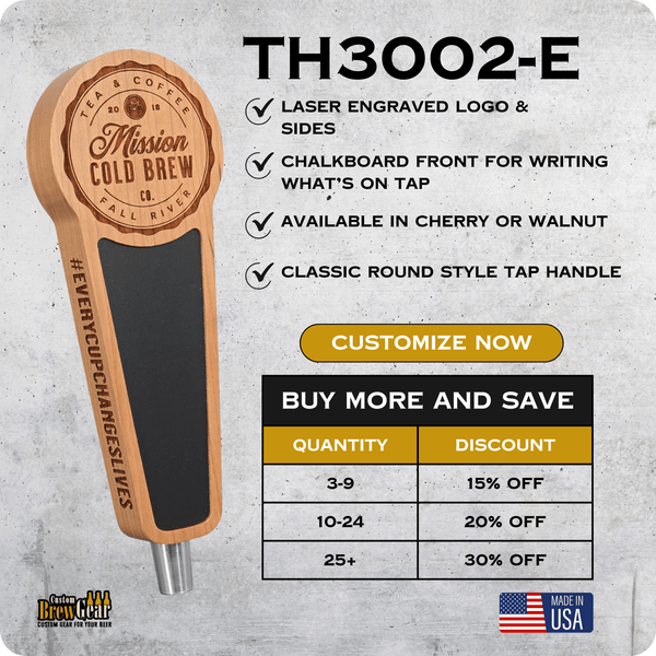 TH3002 - E Classic Style Custom Tap Handle - Custom Brew Gear